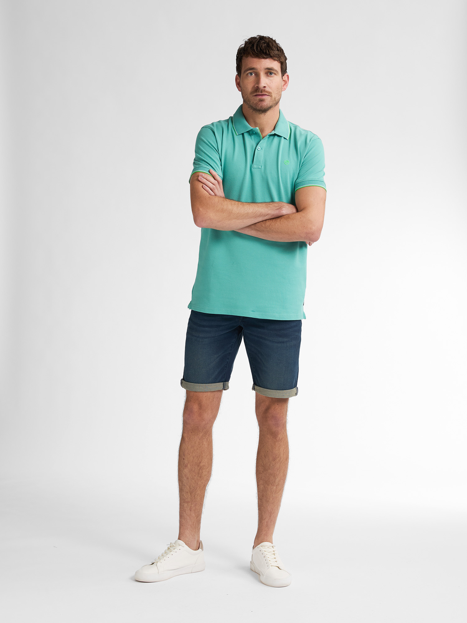M-ROS-POL003 - Men Polo Short Sleeve (6169 AquaGreen)