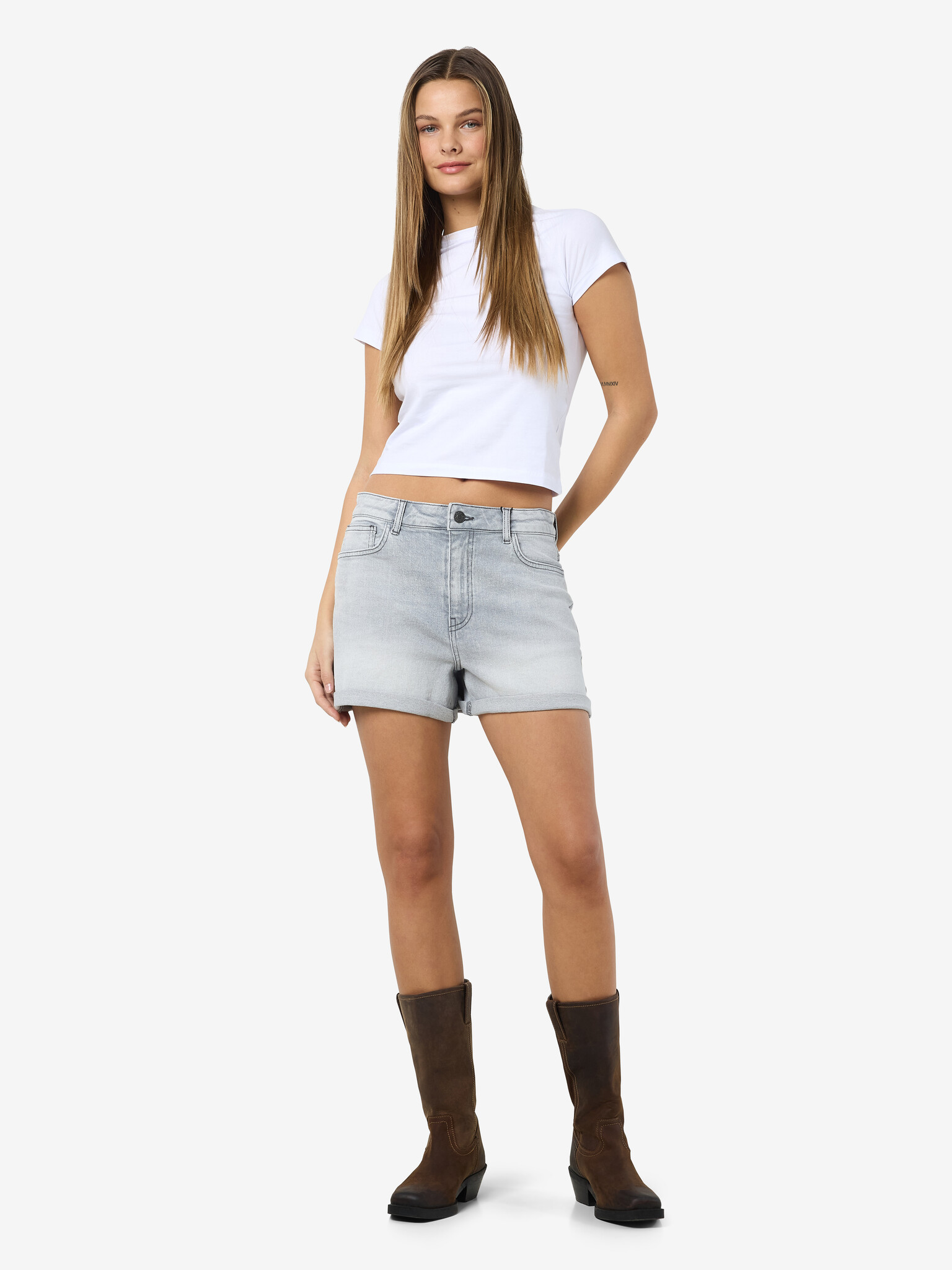 NMMONI HW DNM SHORTS AZ277LG NOOS LIGHT GREY