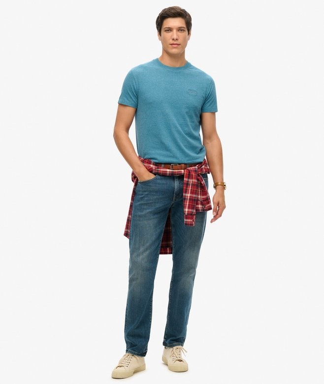 ESSENTIAL LOGO EMB TEE (Alaskan Blue Marl)