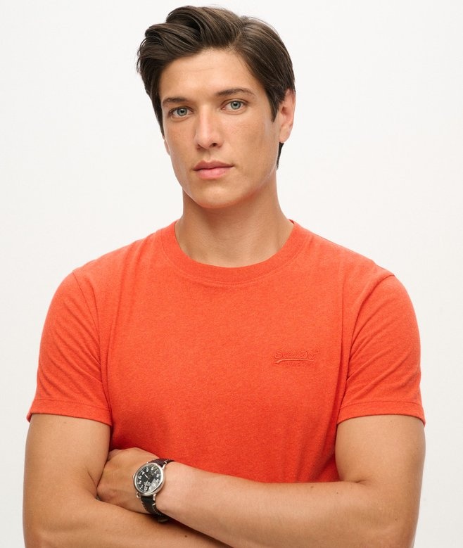 ESSENTIAL LOGO EMB TEE (Bright Orange Marl)