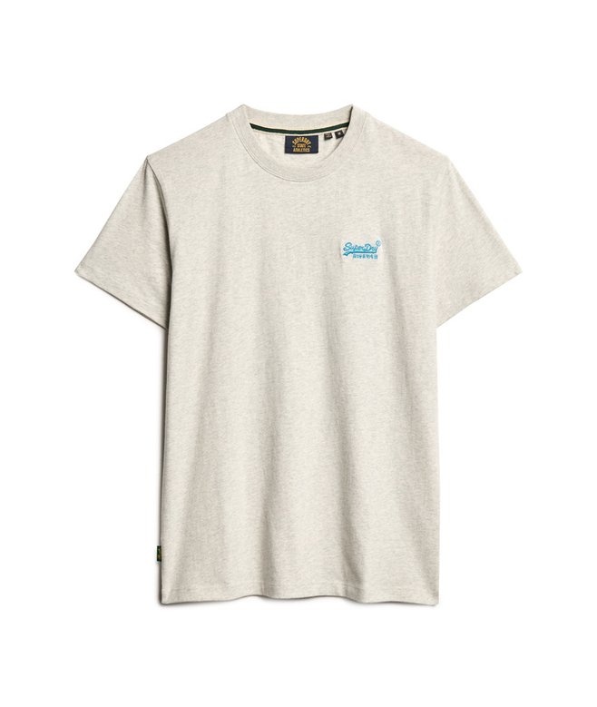 ESSENTIAL LOGO EMB TEE (Lighting Grey/Fluro Blue)