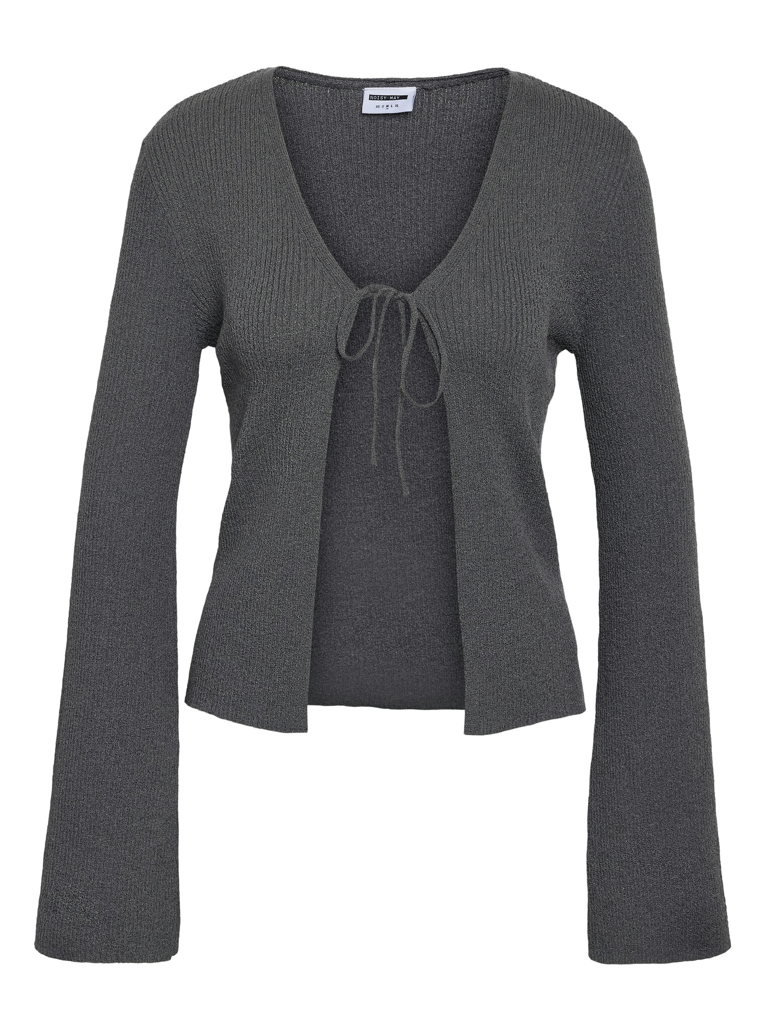 NMAYLIN L/S TIE KNIT CARDIGAN DD (Charcoal Grey)