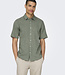 ONSCAIDEN LIFE SS SOLID LINEN SHIRT NOOS SWAMP