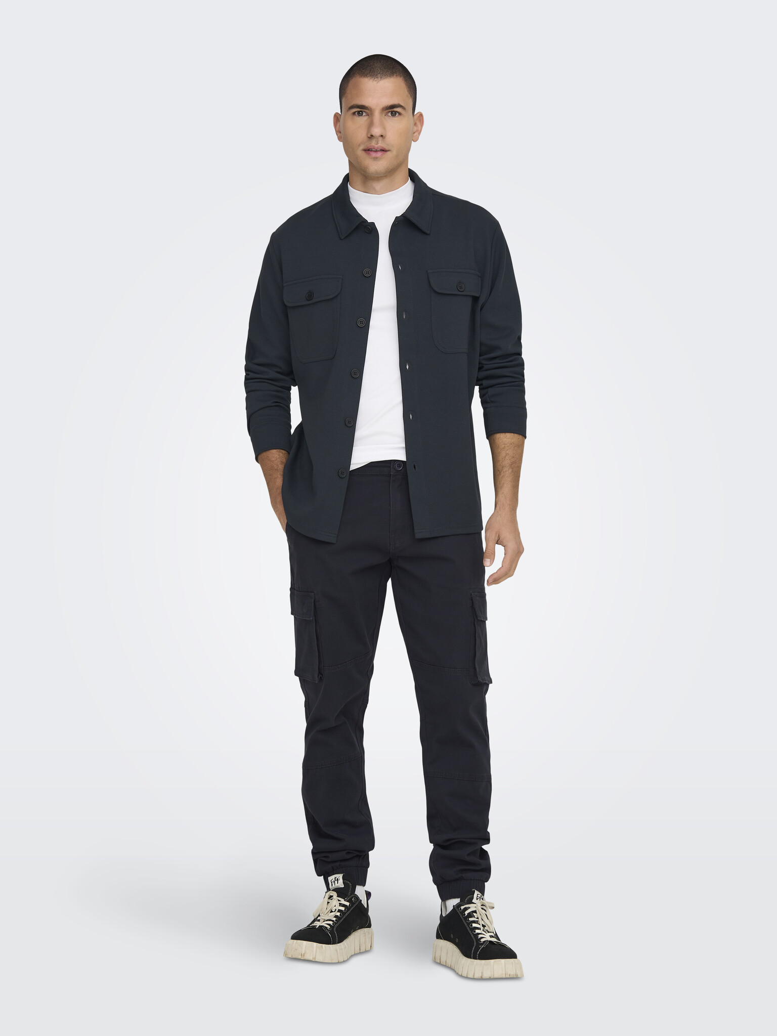 ONSNEWKODYL OVERSHIRT SWEAT NOOS DARK NAVY