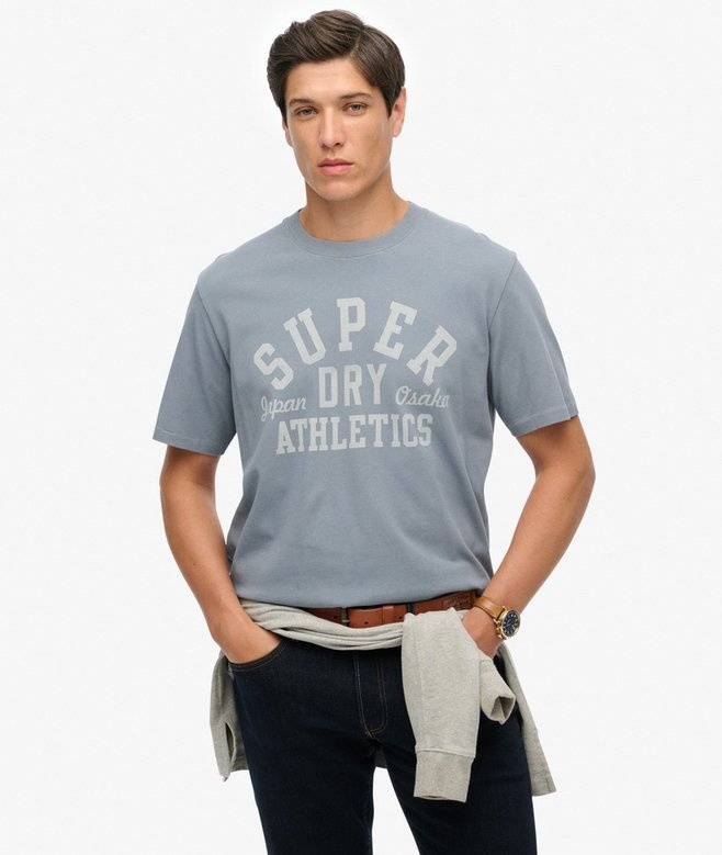 ATHETIC ESS TEE (Flint Stone Blue Grey)