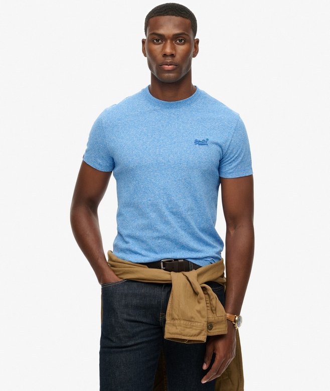 ESSENTIAL LOGO EMB TEE (Fresh Blue Grit)