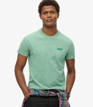 Superdry ESSENTIAL LOGO EMB TEE (Bright Green Grit)