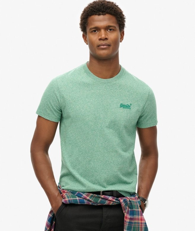 ESSENTIAL LOGO EMB TEE (Bright Green Grit)
