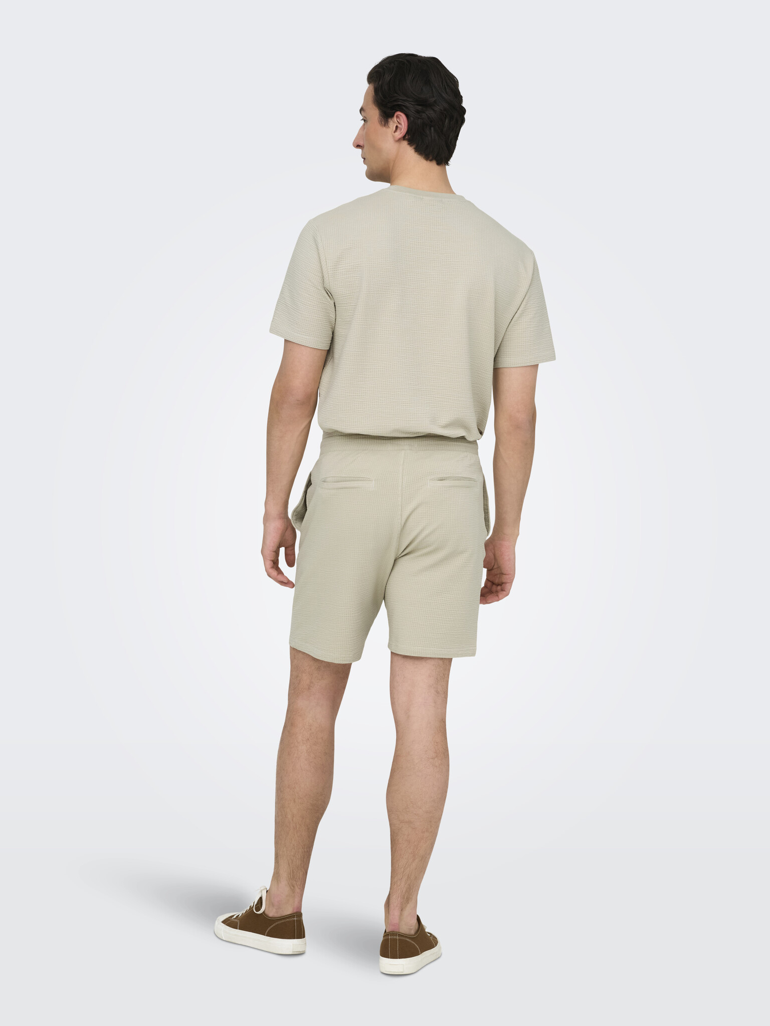 ONSKIAN LIFE REG SEERSUCKER SHORTS (Silver Lining)