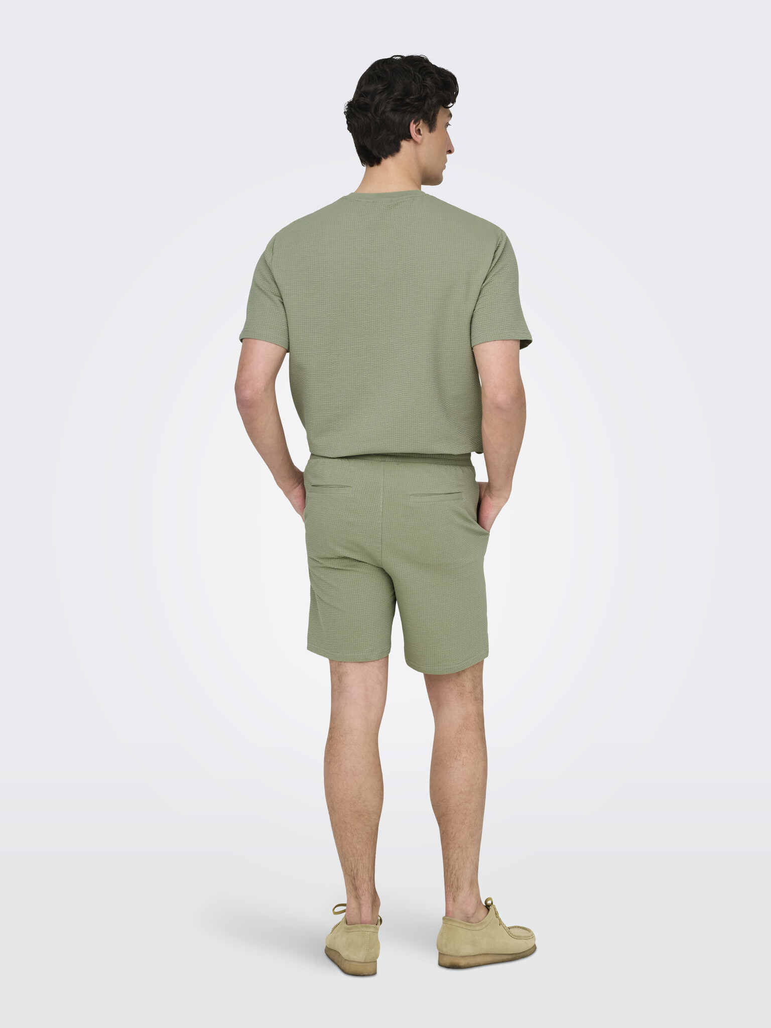 ONSKIAN LIFE REG SEERSUCKER SHORTS (Seagrass)