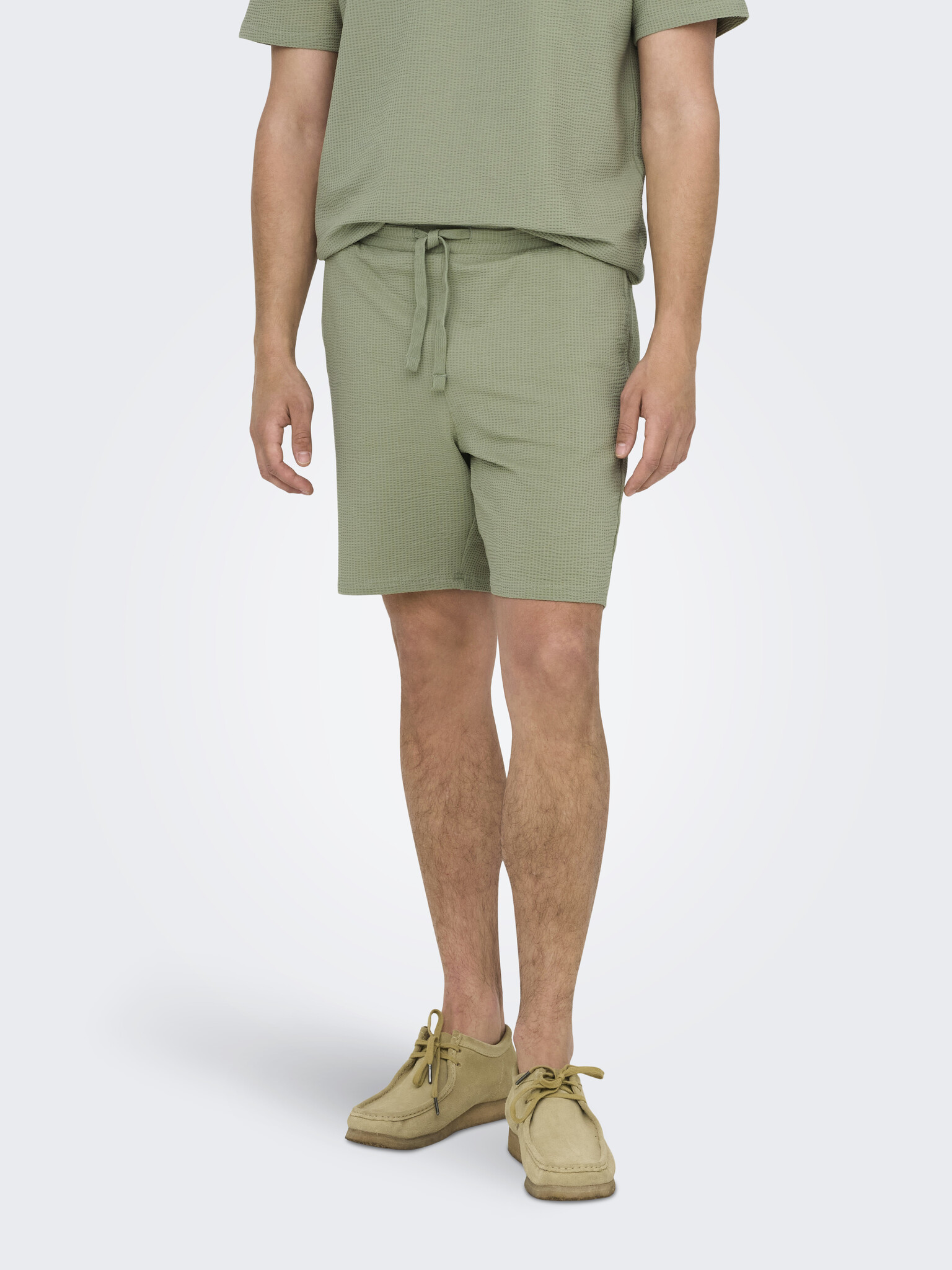ONSKIAN LIFE REG SEERSUCKER SHORTS (Seagrass)