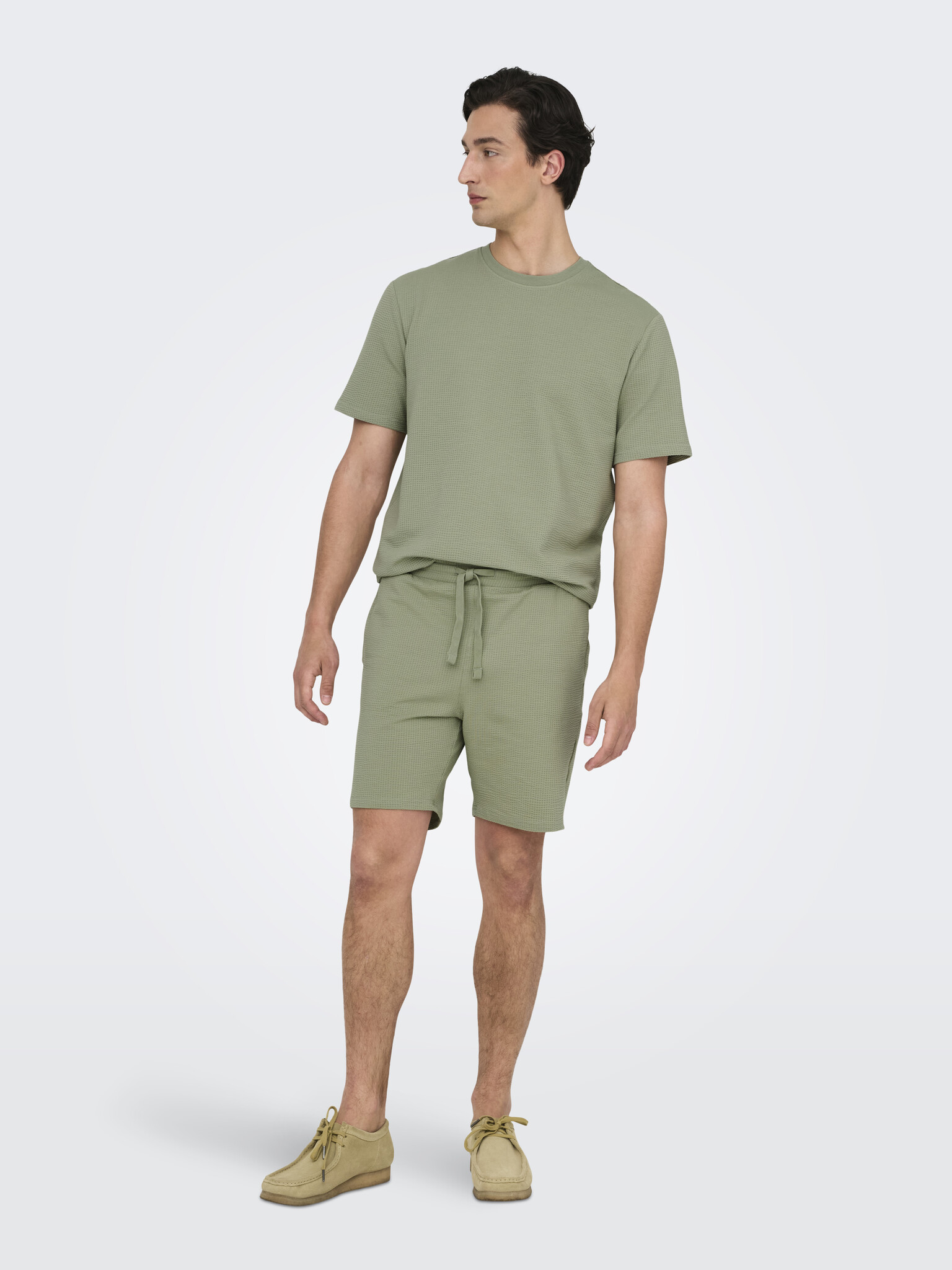 ONSKIAN LIFE REG SEERSUCKER SHORTS (Seagrass)