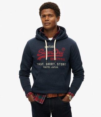Superdry VL HERITAGE RELAXED HOOD (Trench Navy Marl)