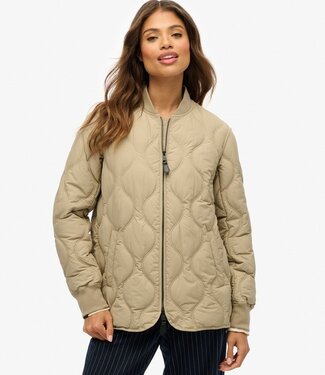 Superdry SHORT QUILTED LINER JACKET (Winter Twig Beige)