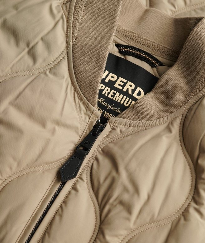 SHORT QUILTED LINER JACKET (Winter Twig Beige)