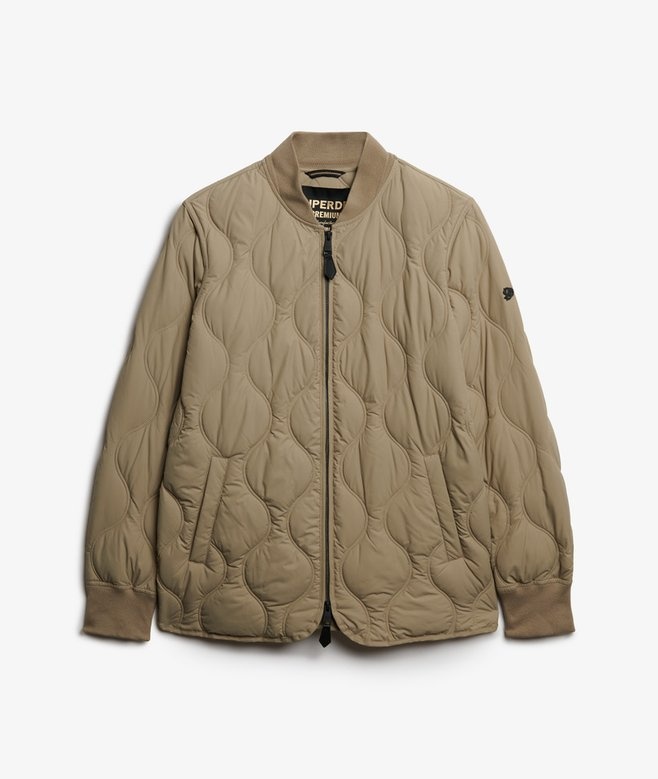 SHORT QUILTED LINER JACKET (Winter Twig Beige)