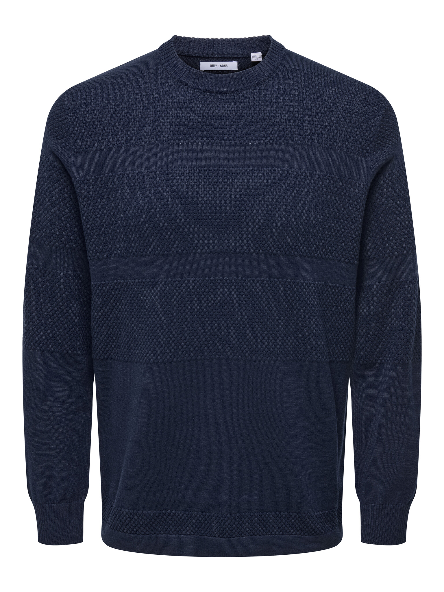 ONSMALIK REG 12 PINAPLE CREW KNIT (NAVY BLAZER)