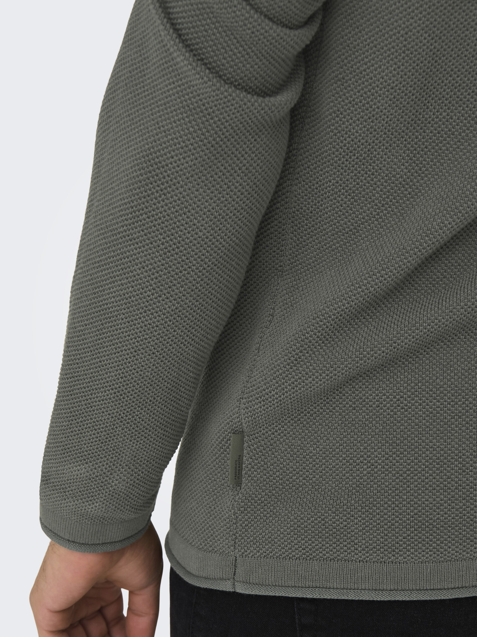 ONSFELIX REG 12 CREW KNIT NOOS (CASTOR GRAY/MELANGE)