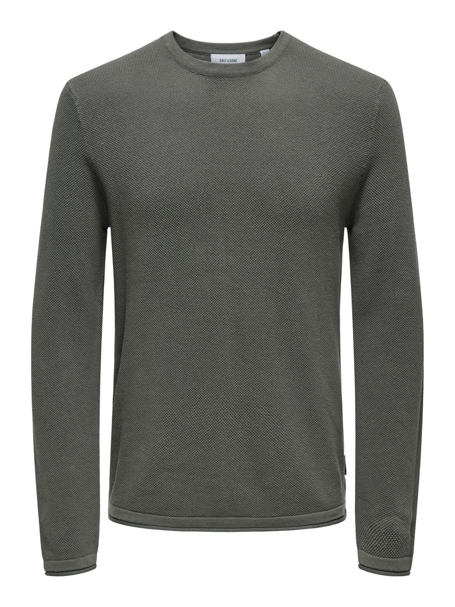 ONSFELIX REG 12 CREW KNIT NOOS (CASTOR GRAY/MELANGE)