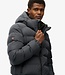 MENS HOODED SPORTS PUFFER JACKET ( EBONY)