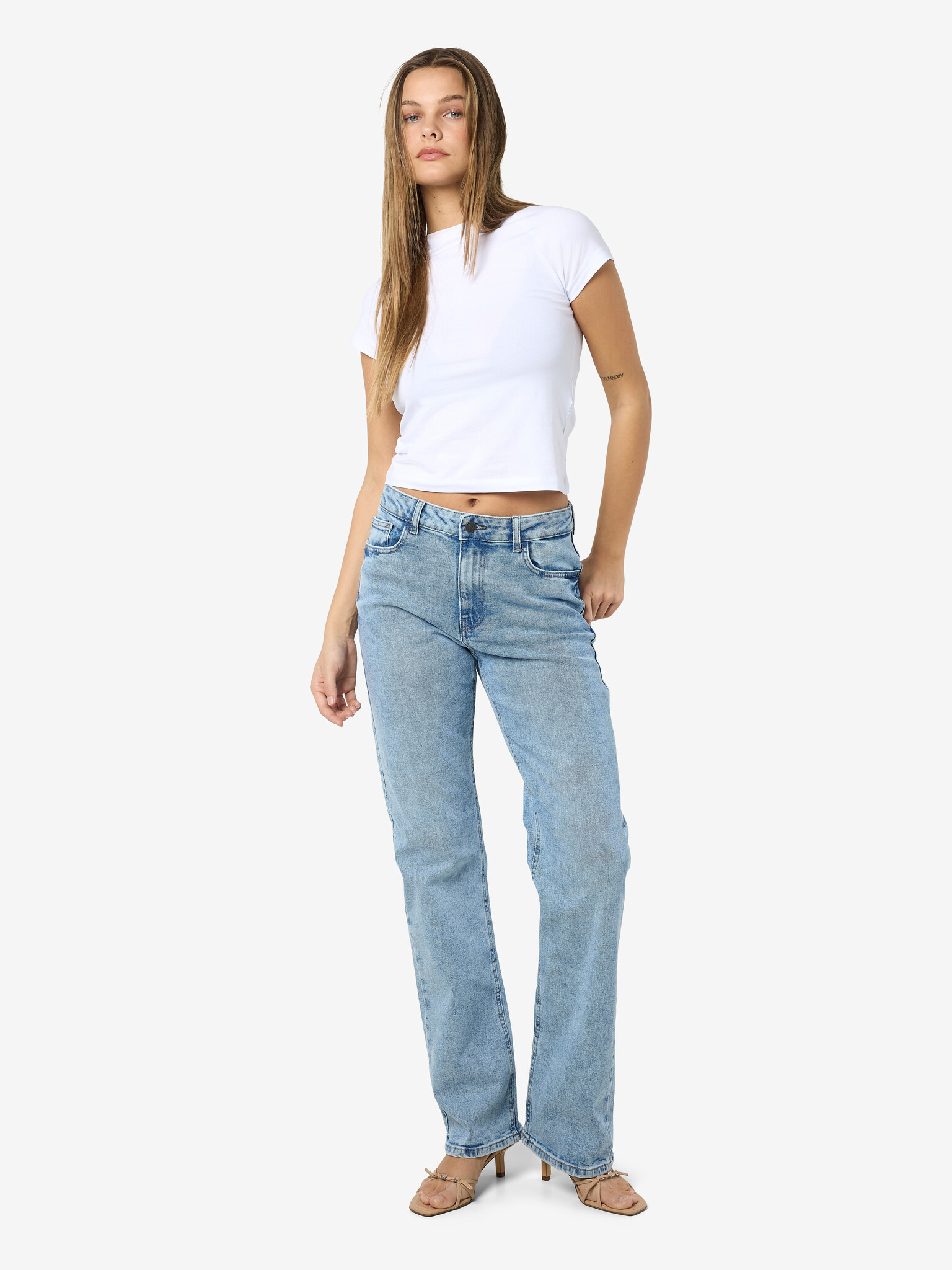MONICA HW STRAIGHT JEAN ( LIGHT BLUE )