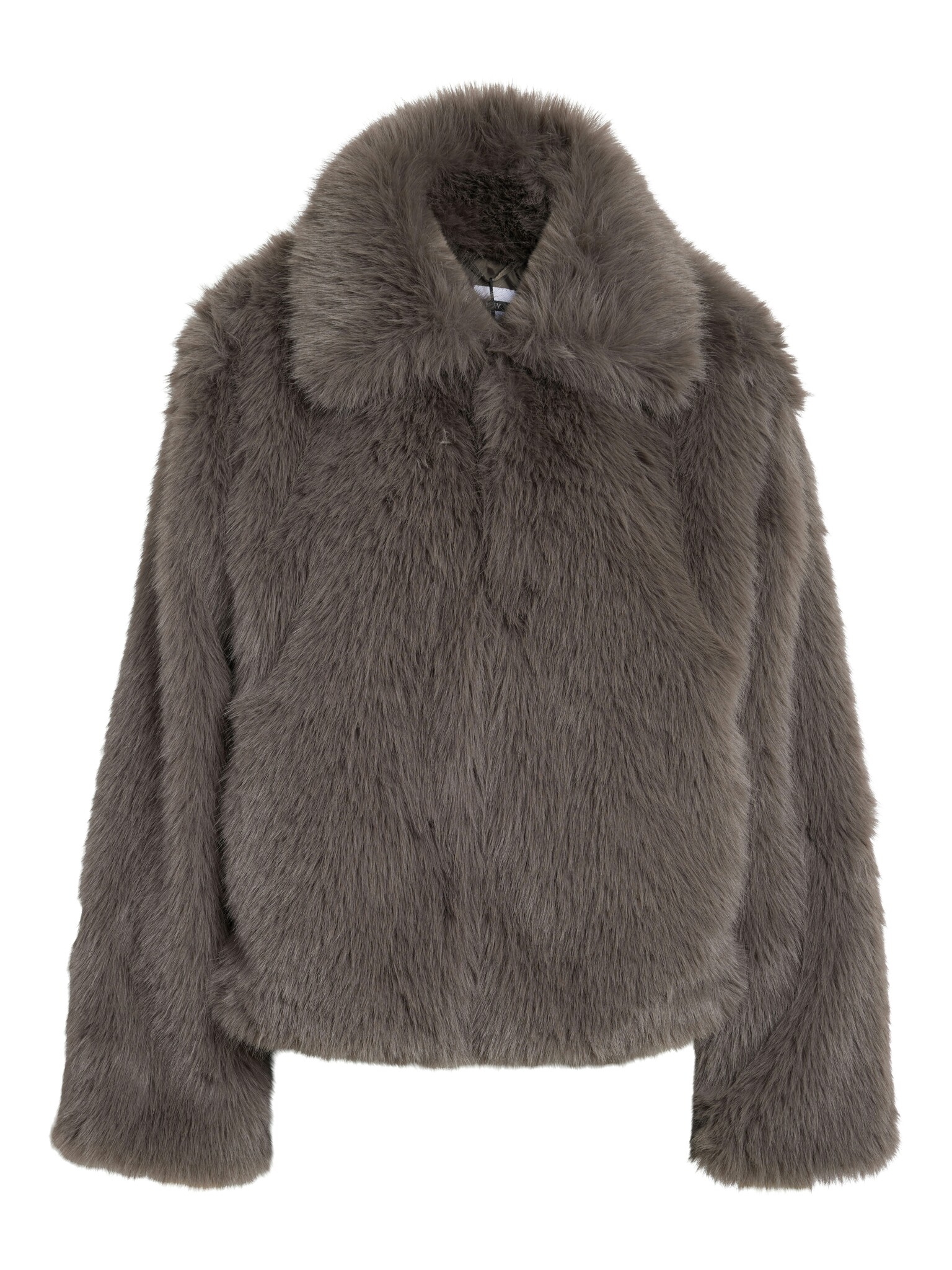 NMEVIE L/S FUR  JACKET (Charcoal Gray)