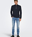 ONSKICKER LIFE REG 3 CABLE HALF ZIP KNIT (Dark Navy)