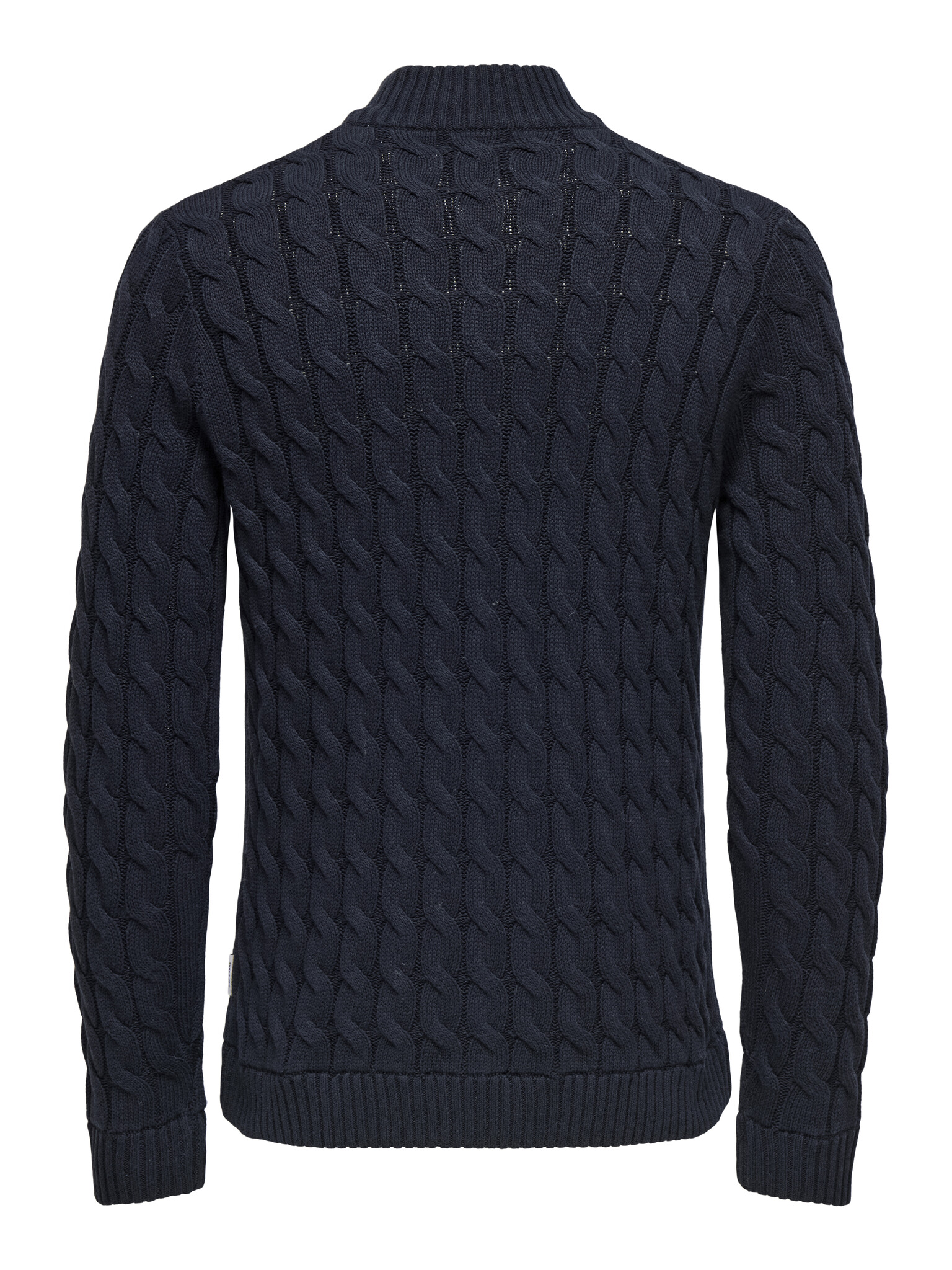 ONSKICKER LIFE REG 3 CABLE HALF ZIP KNIT (Dark Navy)