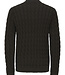 ONSKICKER LIFE REG 3 CABLE HALF ZIP KNIT (Coffe Bean)