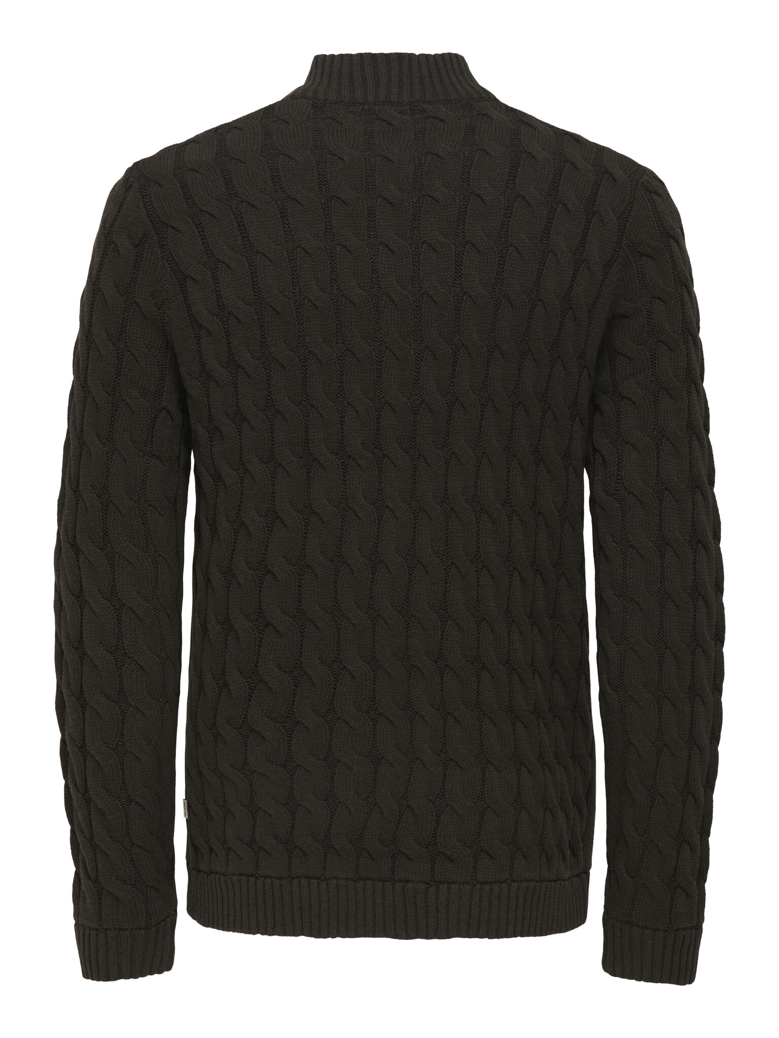 ONSKICKER LIFE REG 3 CABLE HALF ZIP KNIT (Coffe Bean)