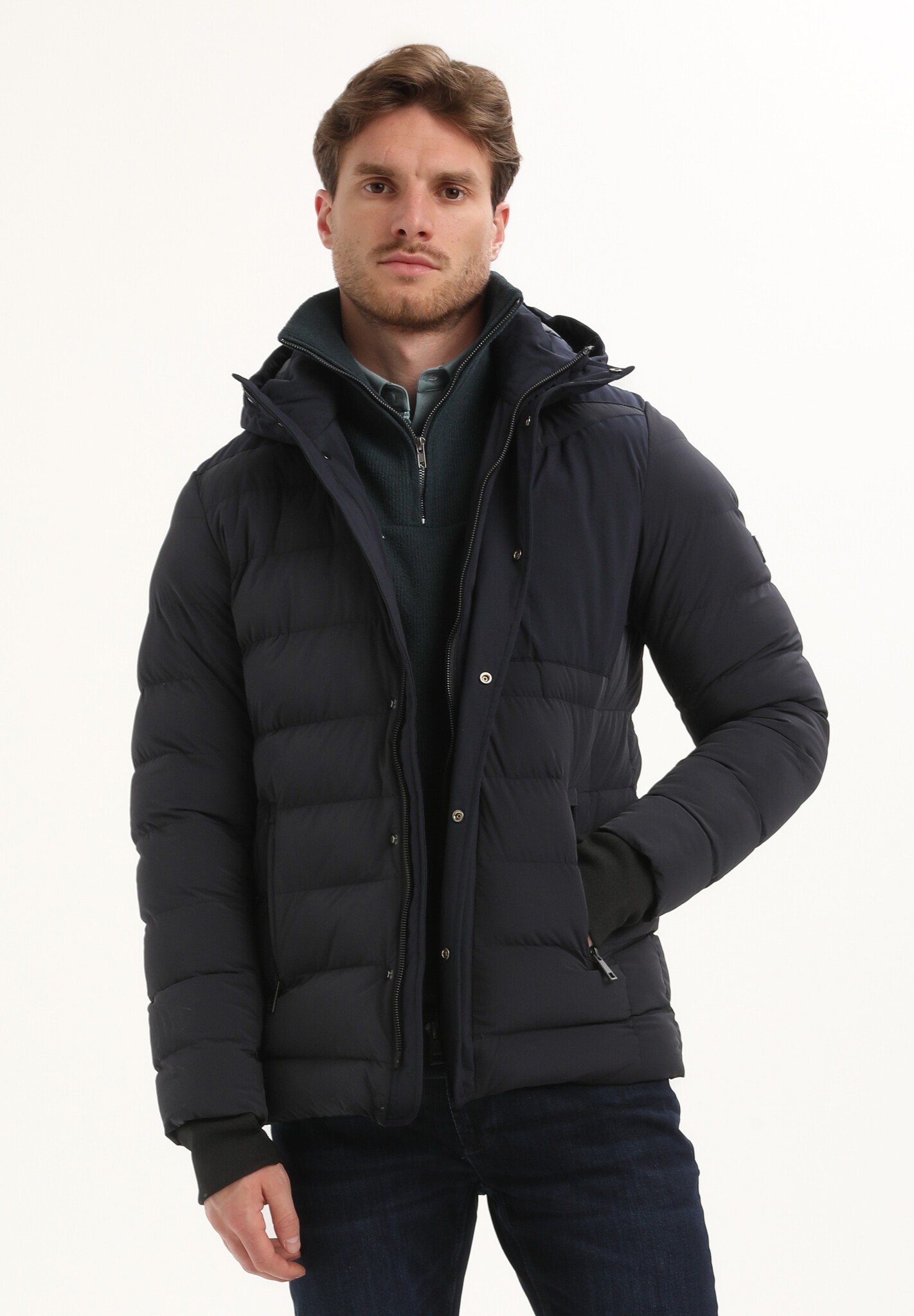 535751 Jacket short Puffer (301 Navy)