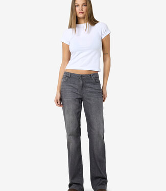 NOISY MAY NILA LW WIDE JEAN ( DARK GREY )
