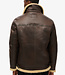 FAUX SHEARLING AVIATOR JACKET (Dark Brown)