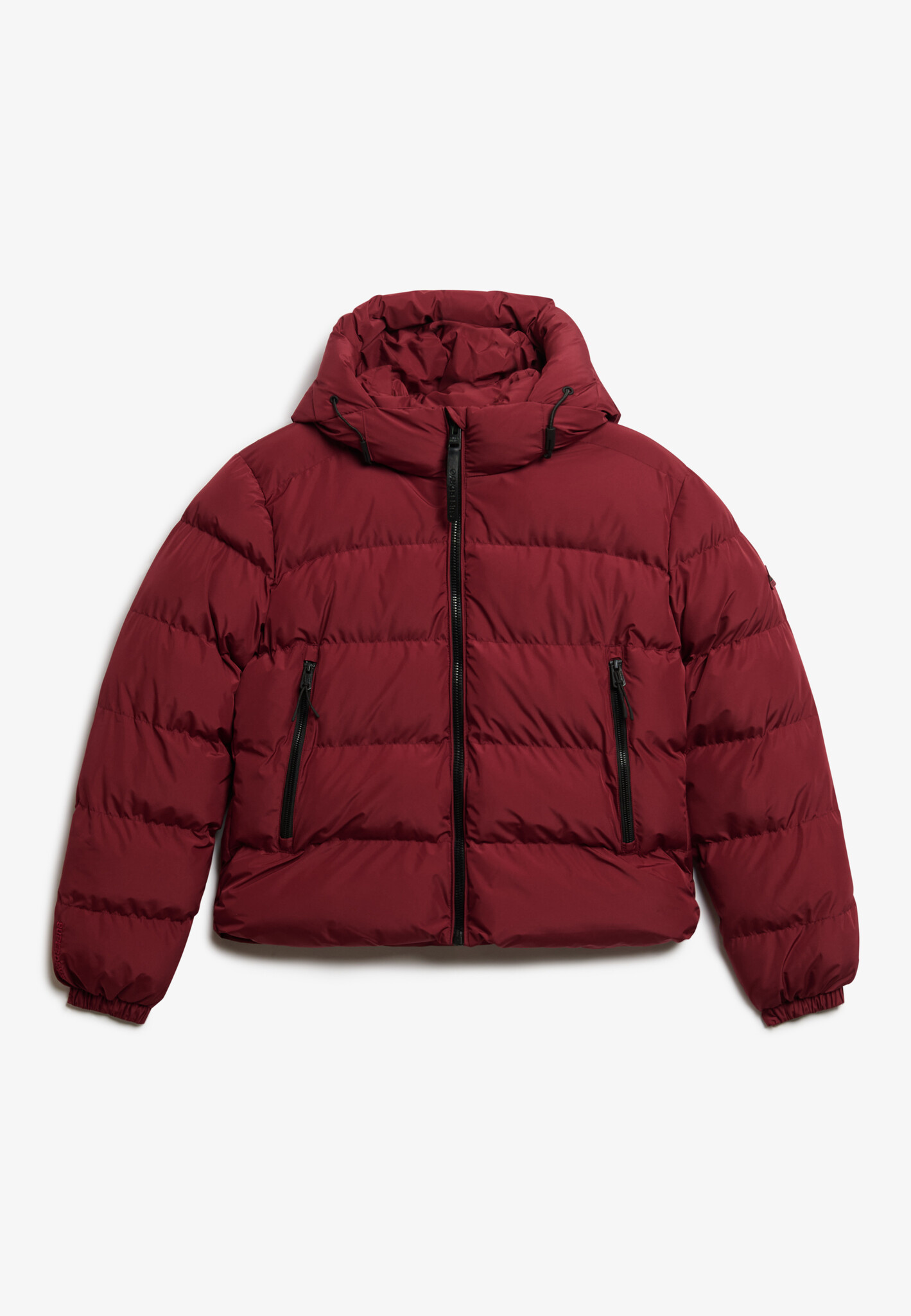 HOODED SPORTS PUFFER JACKET (Shanton Red)