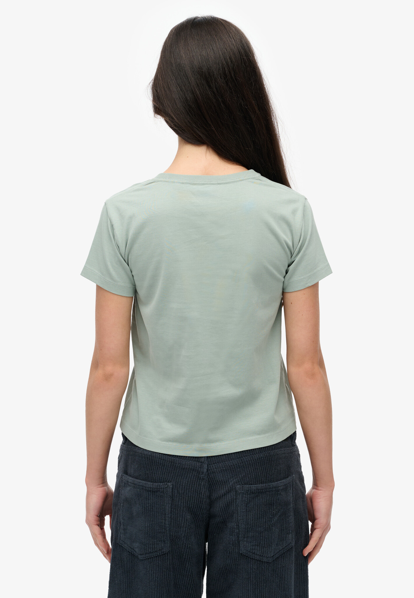 ATHLETIC GRAPHIC FITTED TEE (Light Jade Green)
