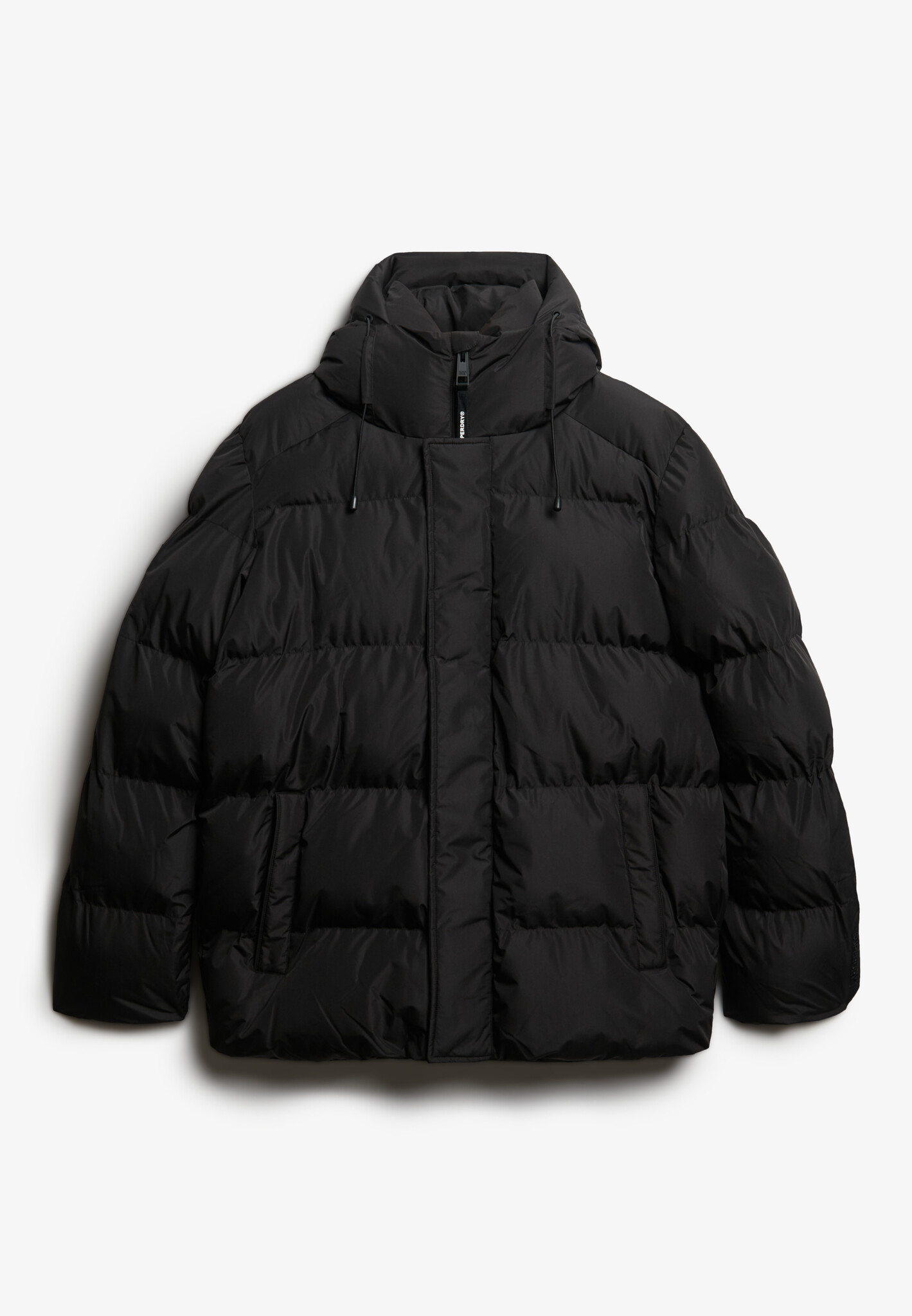 HOODED 5 BATTLE SPORTS PUFFER JACKET (Black)