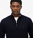WOOL BLEND HALF ZIP JUMPER (Charred Navy Marl)
