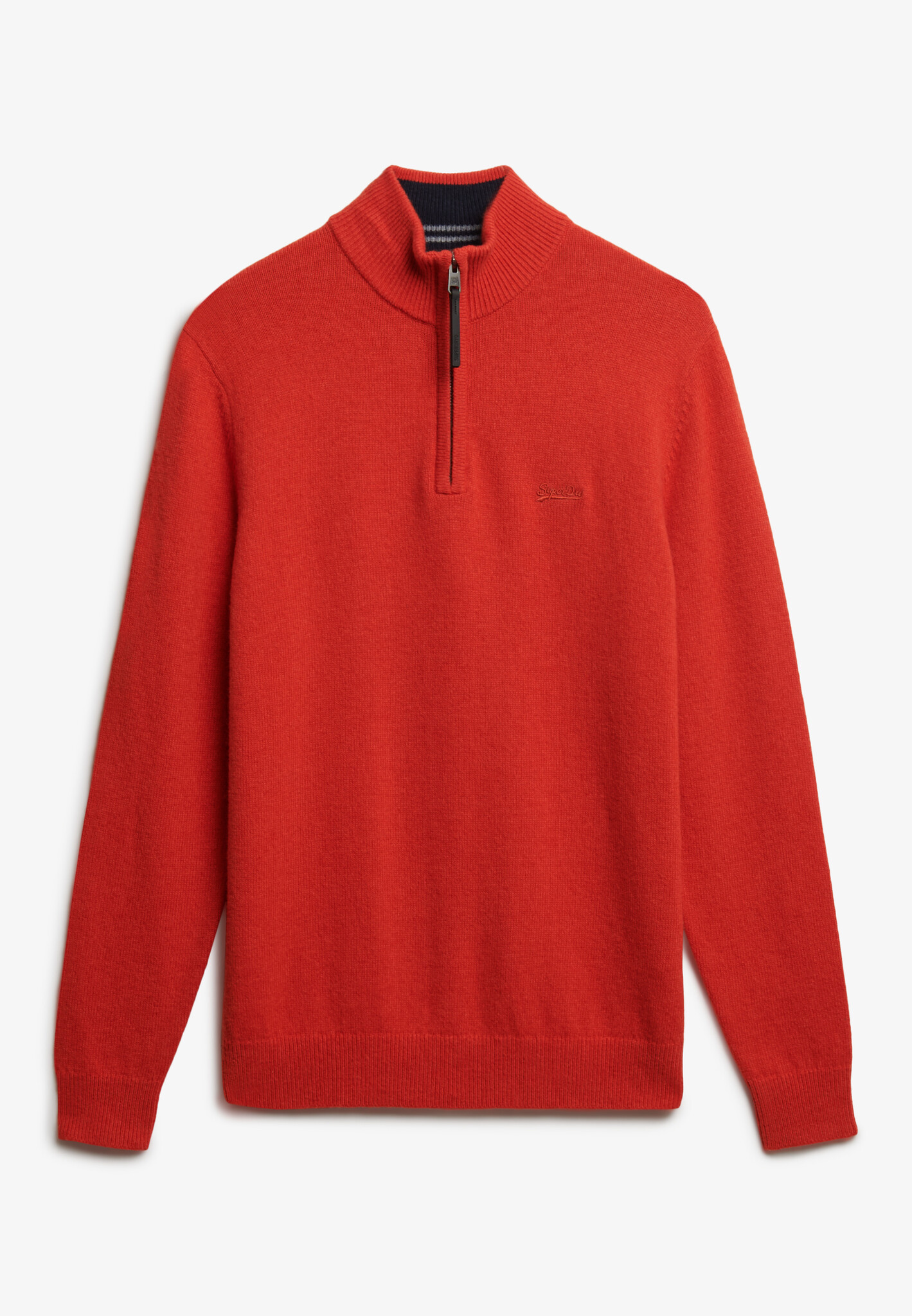 WOOL BLEND HALF ZIP JUMPER (Vermillon Orage Marl)