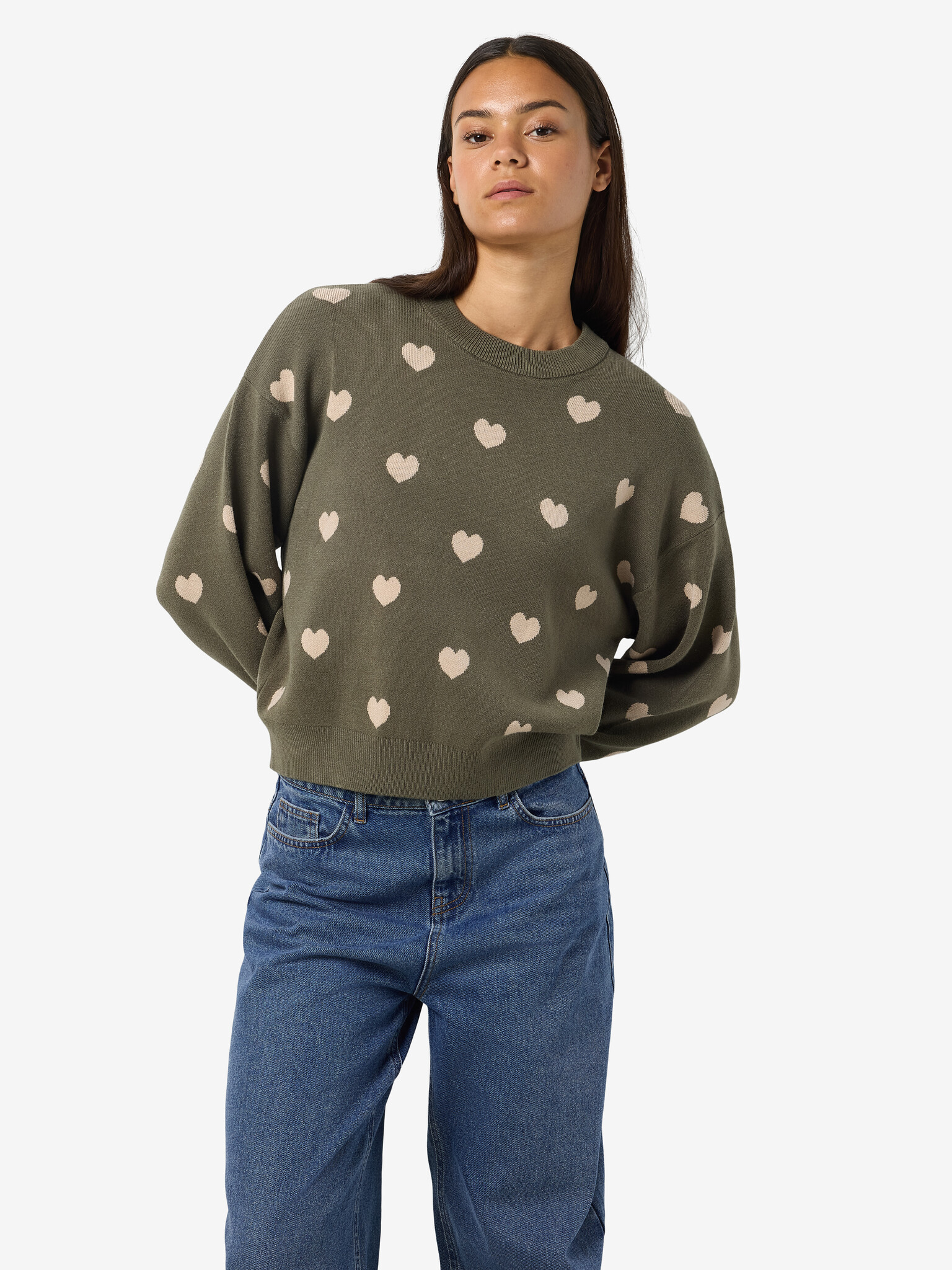 NMCHARLOTT L/S O-NECK KNOT FWD NOOS (HUMUS HEARTS)