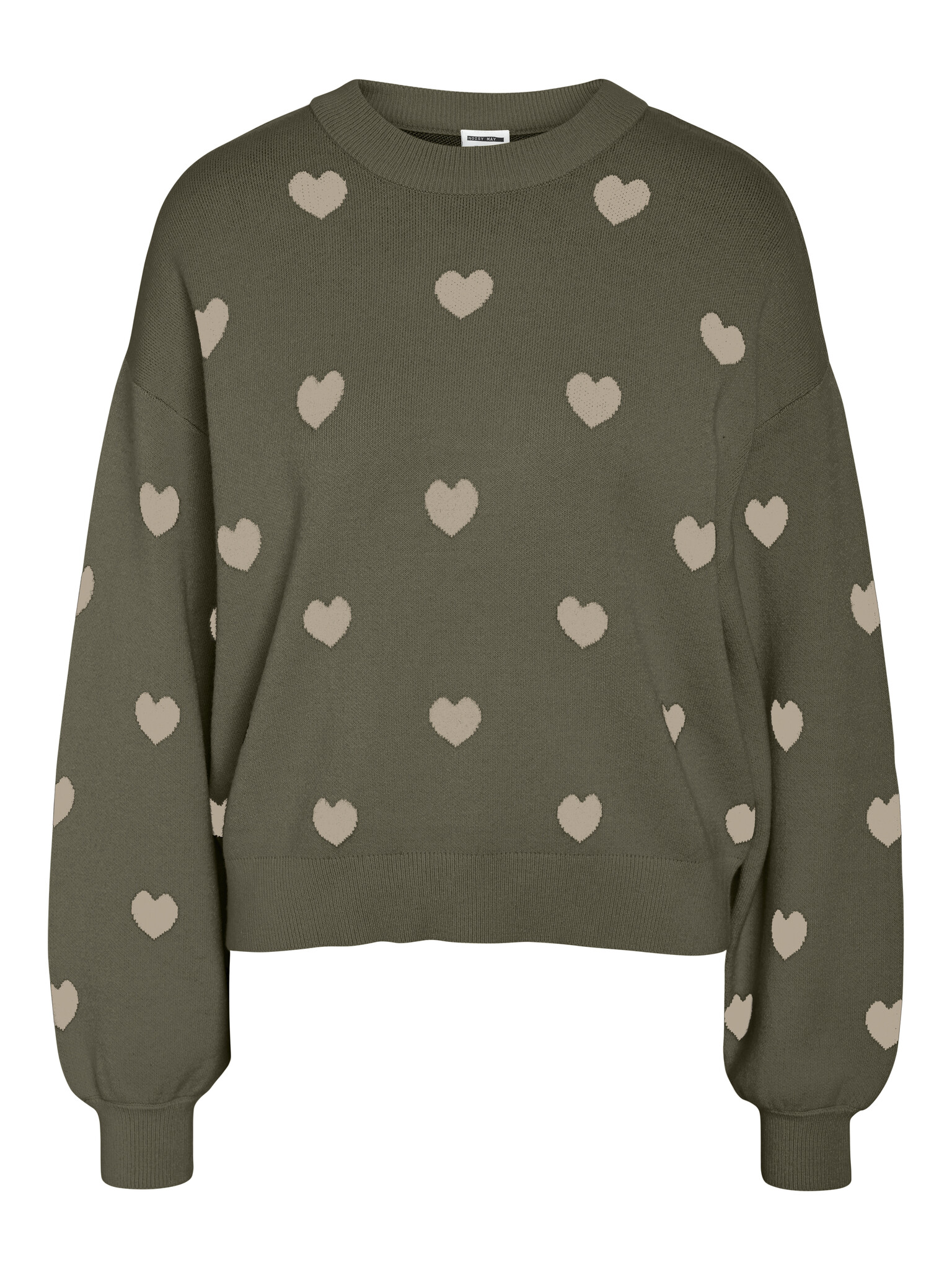 NMCHARLOTT L/S O-NECK KNOT FWD NOOS (HUMUS HEARTS)
