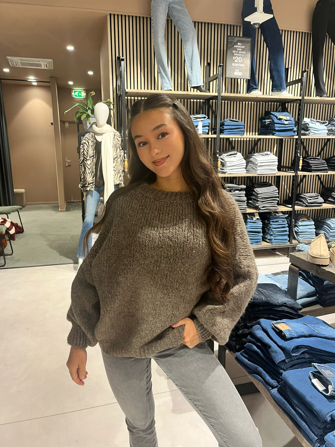 JADEN Cozy pullover - Brown