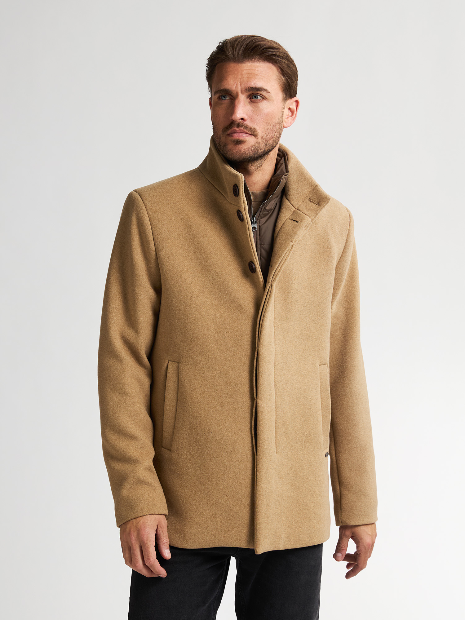 M-3050-JAC113 Men Jacket Wool (Tan 7146)