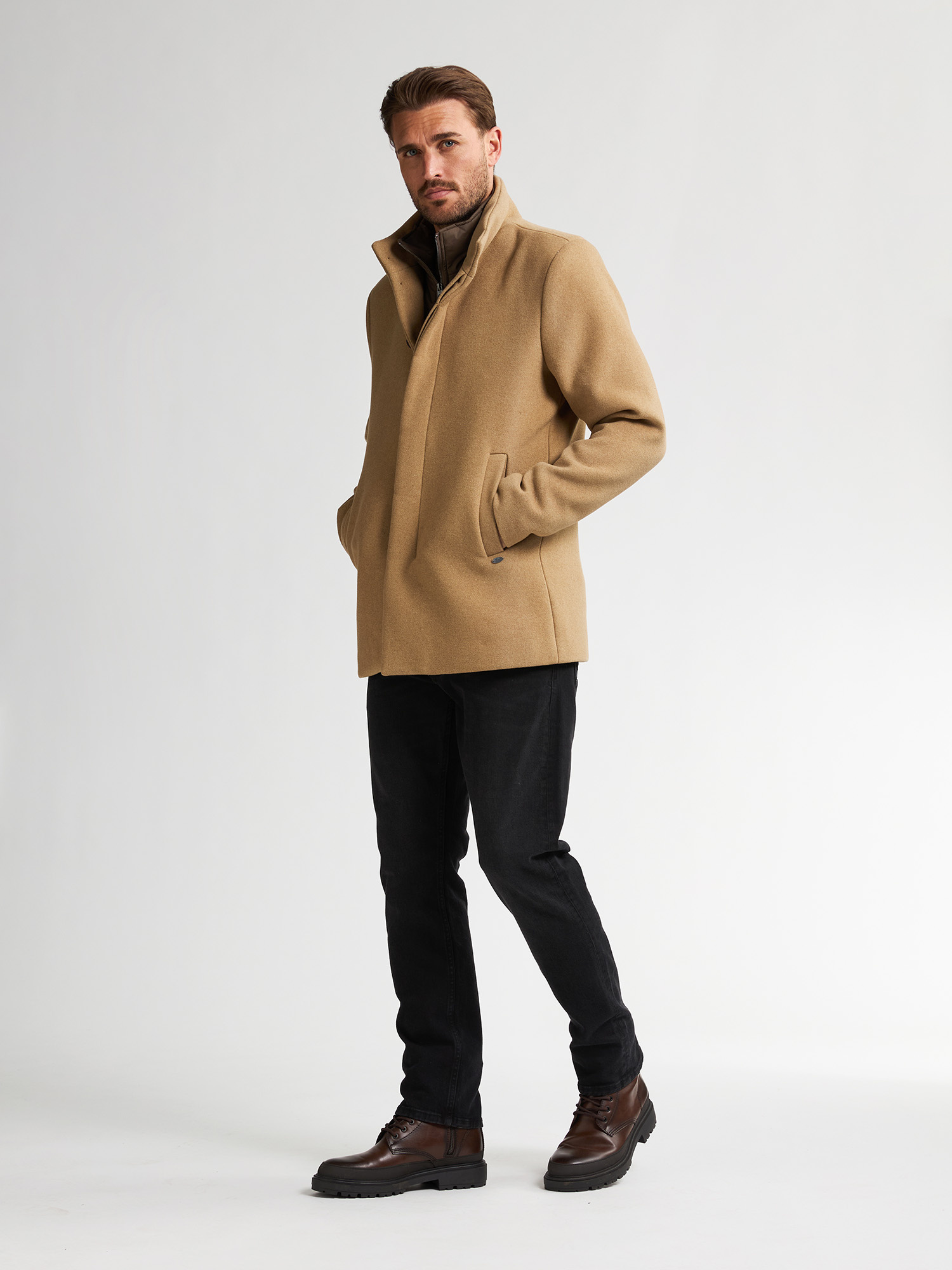 M-3050-JAC113 Men Jacket Wool (Tan 7146)