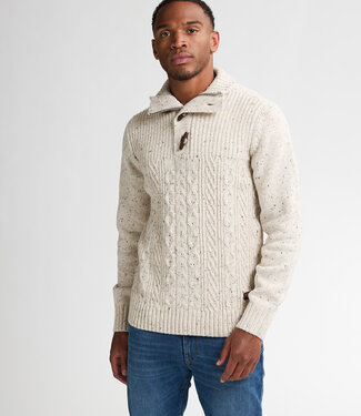 Petrol Industries M-3050-KWC211 Men Knitwear Collar (Antique White Melee 0009)