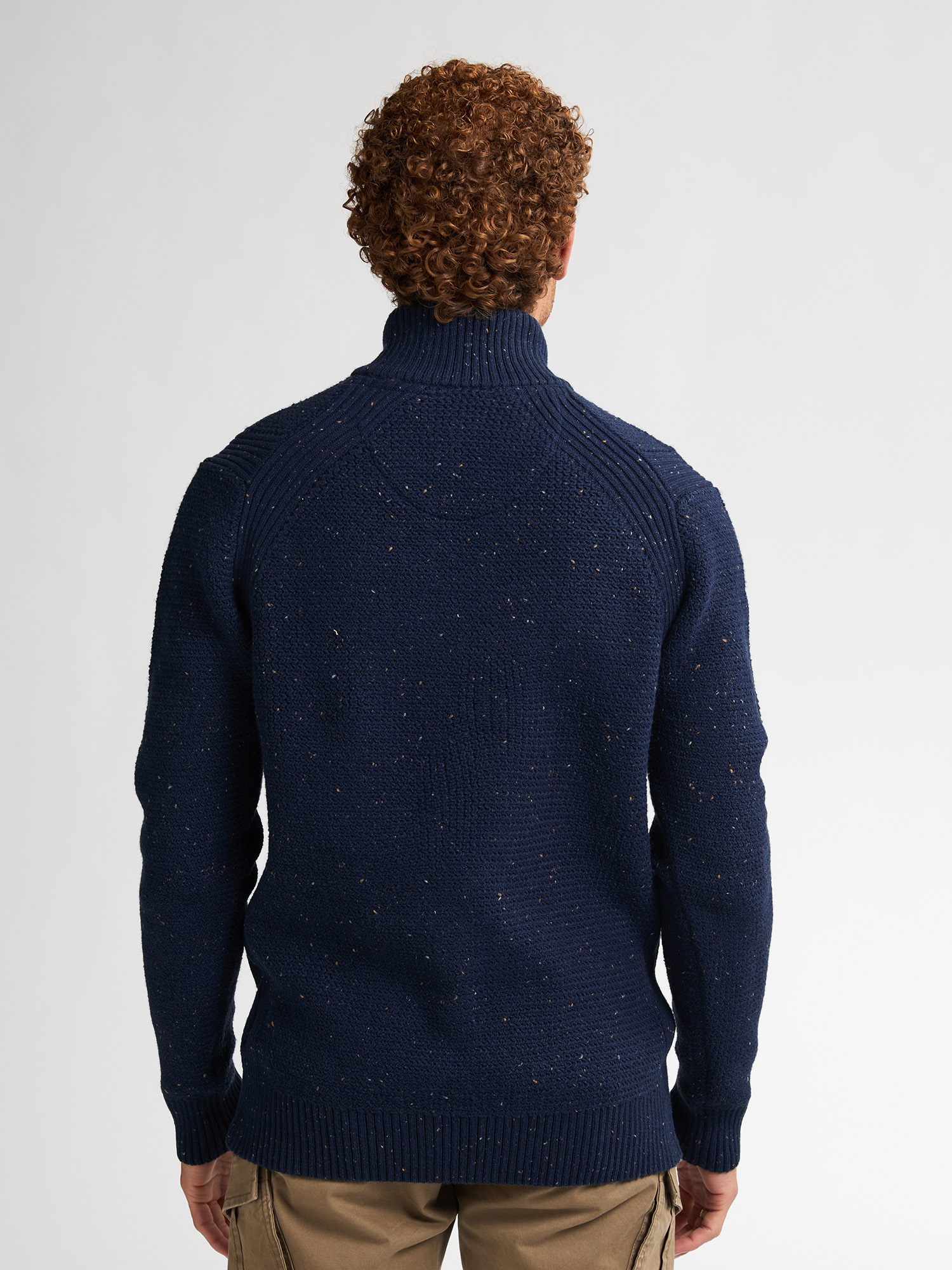 M-3050-KWC226 Men Knitwear Collar (Deep Capri 5090)