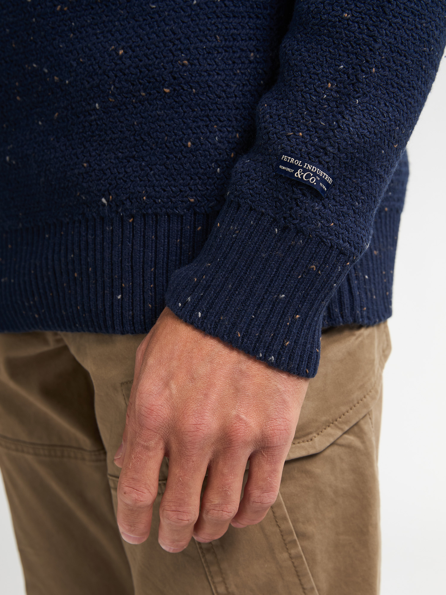 M-3050-KWC226 Men Knitwear Collar (Deep Capri 5090)