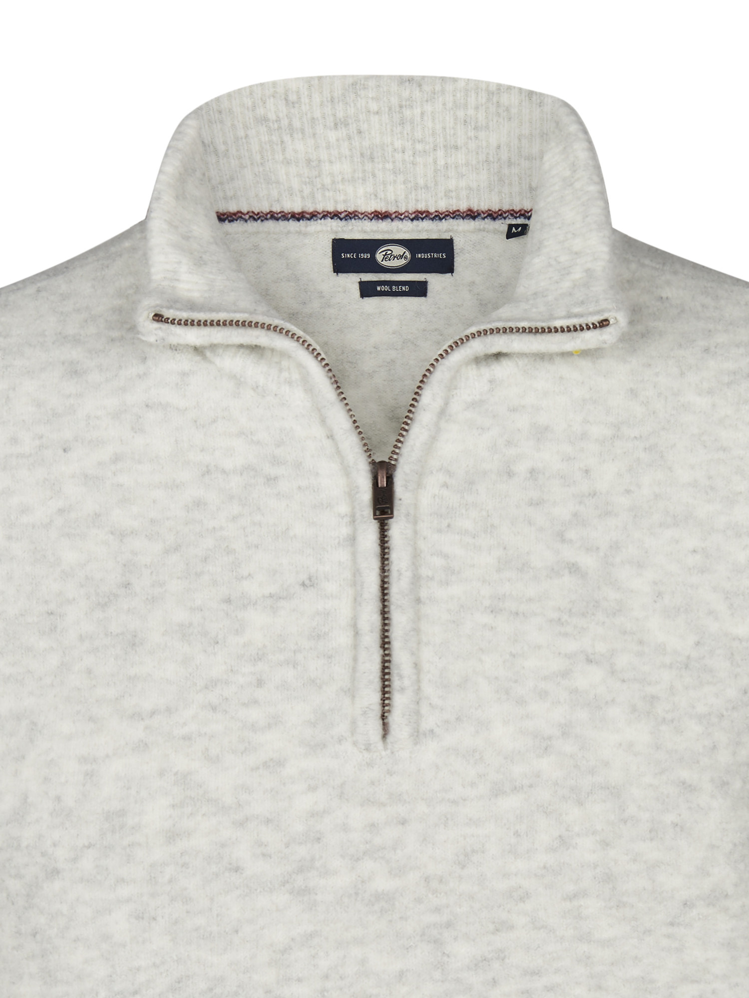 M-3050-KWC290 Men Knitwear Collar (Antique White Melee 0009)