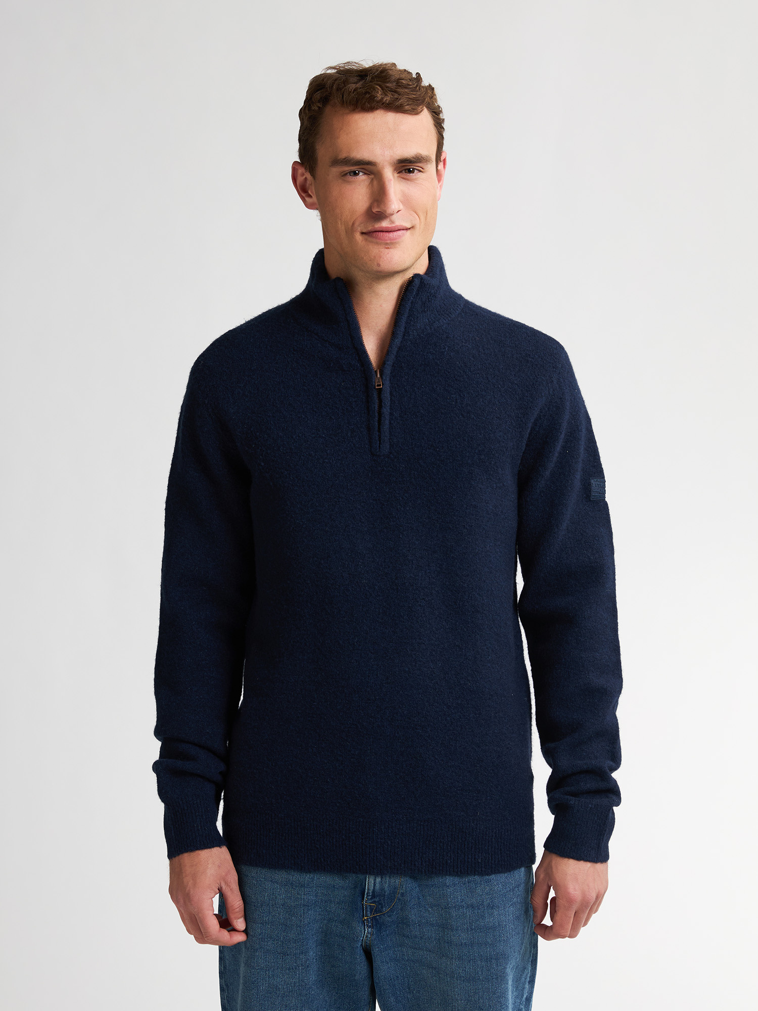 M-3050-KWC290 Men Knitwear Collar (Deep Capri 5090)