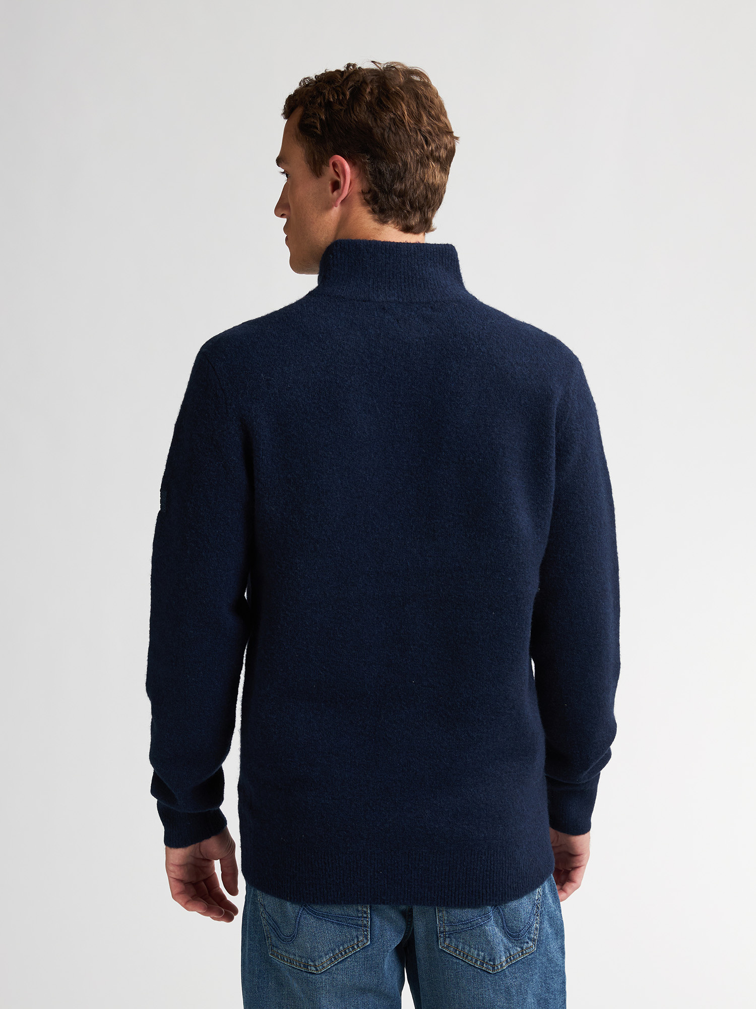 M-3050-KWC290 Men Knitwear Collar (Deep Capri 5090)