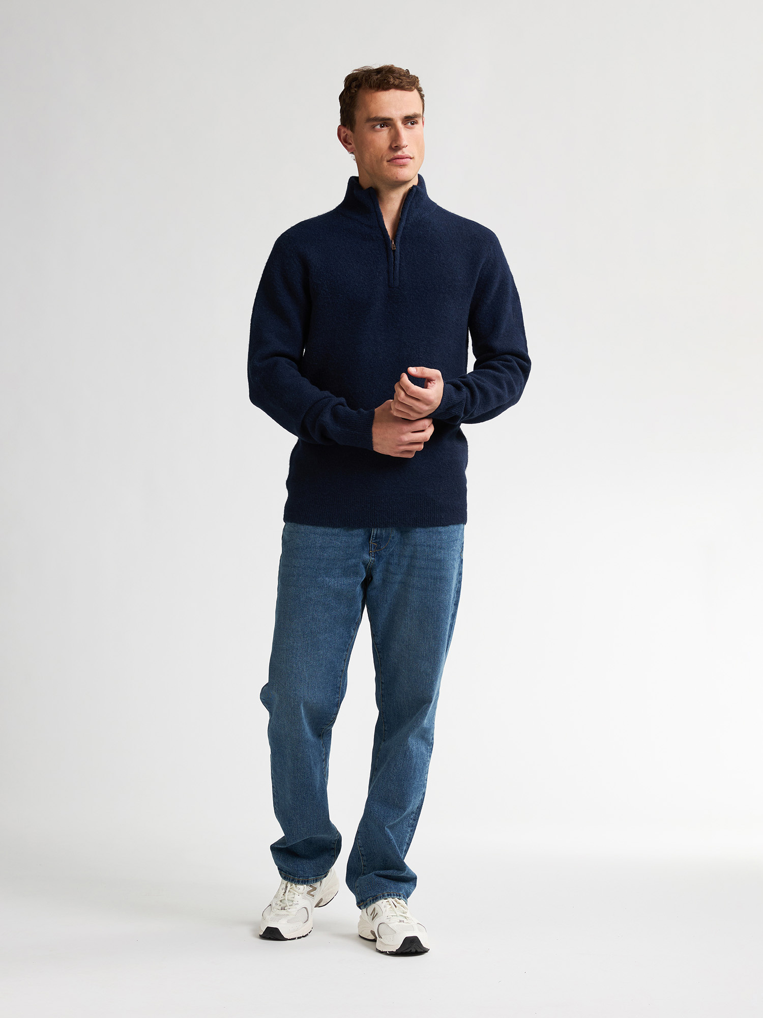 M-3050-KWC290 Men Knitwear Collar (Deep Capri 5090)
